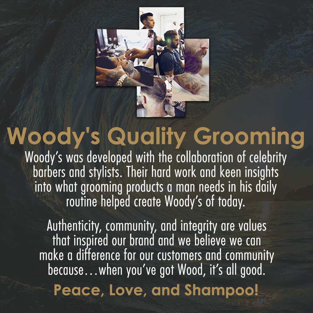 Woody's Pomade for Men - Strong Hold, High Shine Water-Based Hair Styling Cream | 3.4 oz, 2 Pack