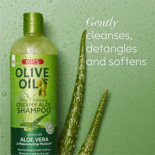 ORS Olive Oil Moisture Restore Creamy Aloe Shampoo Infused with Aleo Vera 12.5 Ounce (Pack of 4)