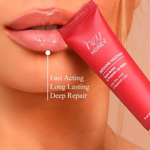 Hey Honey Skincare Bésame Mucho Lip Balm - Intensive Hydration & Natural Moisturizing Treatment | 0.5 oz