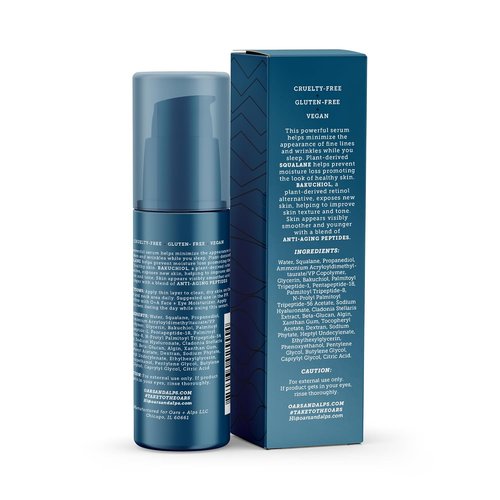 Oars + Alps Overnight Renewal Face Serum - Hydrating Anti-Aging Formula with Peptides | 0.7 Fl Oz