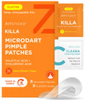 ZitSticka Killa Microdart Pimple Patches for Face - Most Potent Pimple Patch with Fast-Acting Microdarts - For Deep, Early-Stage Zits with Salicylic Acid - Regular 8 Count with Cleaning Swab