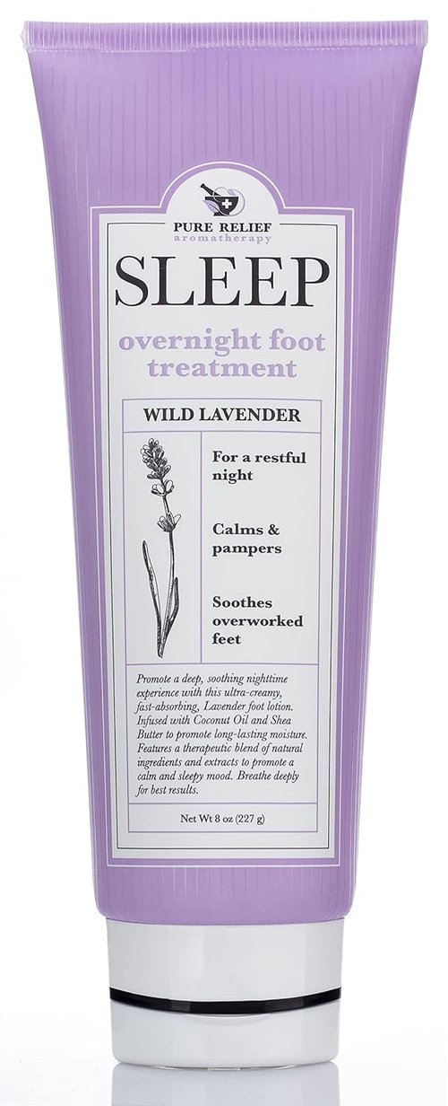 Pure Relief Foot Lotion - Moisturizing Lavender Cream with Shea Butter & Aloe for Dry Feet | 8 Oz
