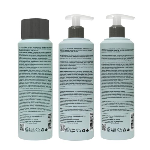 Skiennix Wavy Hair Bundle - Sulfate-Free Shampoo, Conditioner & Leave-In Cream Set | 3 x 400ml (13.5 oz) Bottles