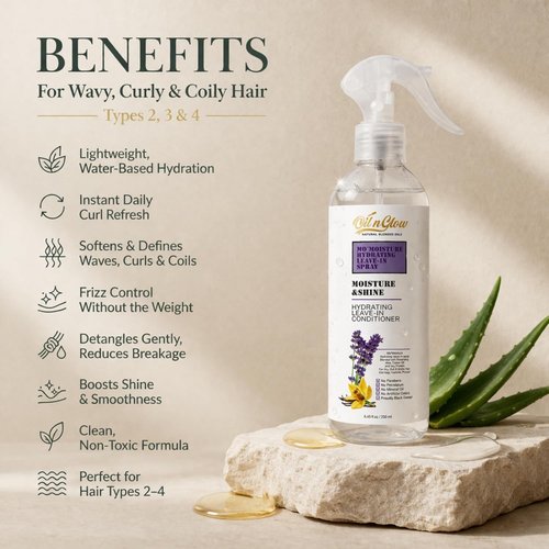 Regine Switzerland Lightweight Leave-In Conditioner Spray - Rosemary & Castor Oil | Color Safe, 8.45 Fl. Oz