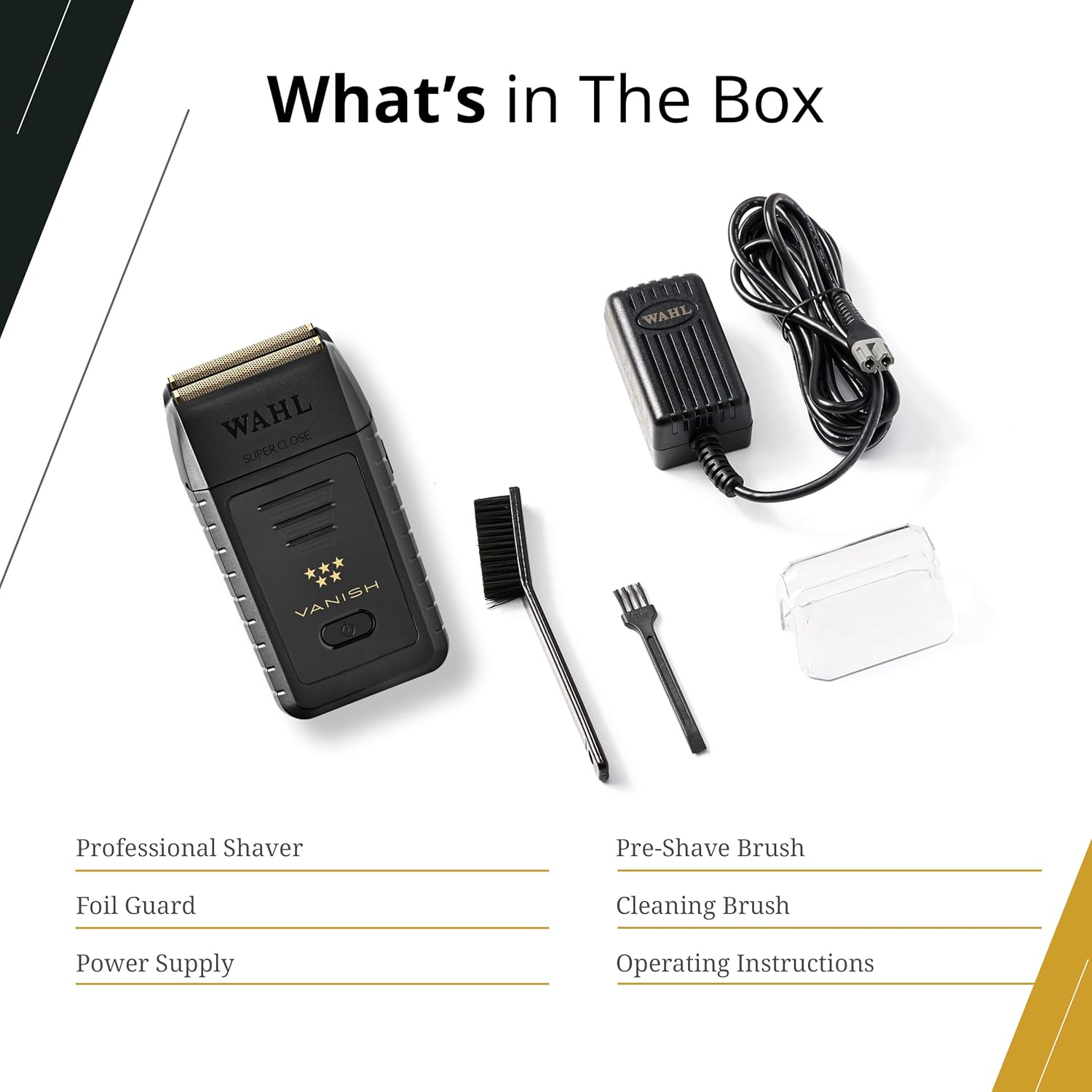 Wahl Professional 5 Star Vanish Shaver - Cordless Lithium-Ion Battery with Ergonomic Design | 100+ Minute Runtime