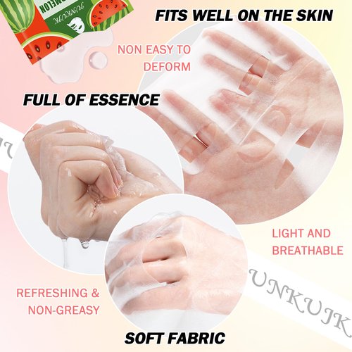 JunKuJK 30PCS Hydrating Facial Sheet Mask,Moisturizing Face Masks Skincare Gift Set,Brighten Long Lasting Face Mask Skin Care & Facial Mask Kit for All Skin Types