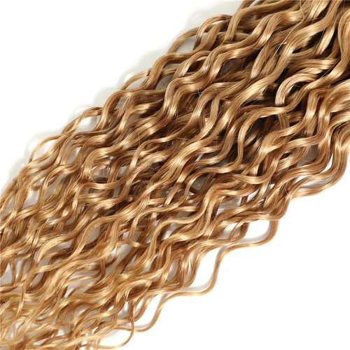 Blonde Curly Bundles Human Hair 27 Kinky Curly Bundles Honey Blonde Human Hair Bundle 12 14 16 inch #27 Wet and Wavy Bundle