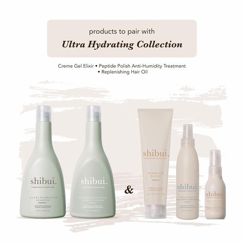 SHIBUI Ultra Hydrating Shampoo - Silicone-Free Formula with Camellia & Lemongrass Oils for Medium to Coarse Hair