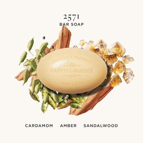 Caswell-Massey Natural Bar Soap for Men - Moisturizing Essential Oil Formula | 5.8 oz, Made in USA