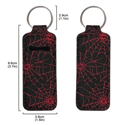 gearider Spider Web Chapstick Holder for Women Girl Neoprene Lip Balm Lipstick Lip Gloss Holder Portable Chapstick Holder Keep from Scratched and Dust, 5 PCS