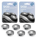 SH30/52 Replacement Blades - Dual-Ring Precision Shaving Heads with Titanium Coating | 6-Pack for Series 1000, 2000, 3000 & PTxxx Razors