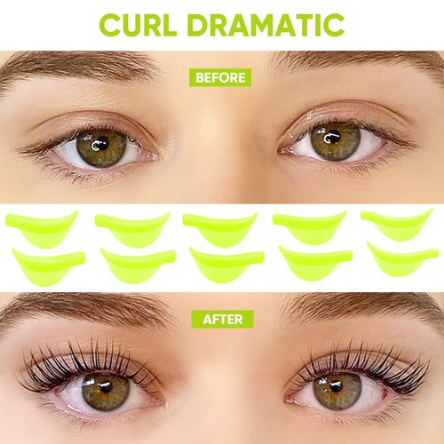 Libeauty Eyelash Lift Shield Lash Perm Pads 10 Pcs Reusable Eyelash Perming Curler Lower Eyelash Pads Lifting Rods