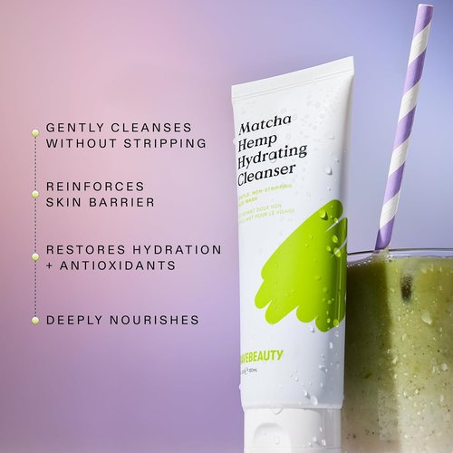 KraveBeauty Matcha Hemp Hydrating Cleanser - Gentle Face Wash for Dry/Sensitive Skin, 120ml