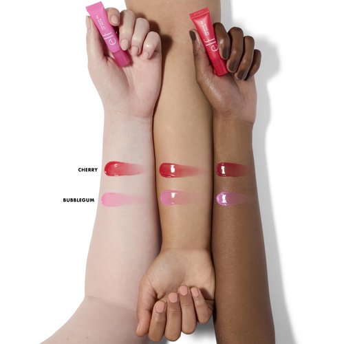 e.l.f. Squeeze Me More Lip Balm Duo, Moisturizing Balm For A Sheer Tint Of Color, Made With Hyaluronic Acid, Vegan & Cruelty-Free, Cherry & Bubblegum