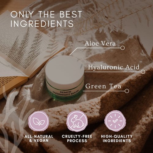 Doppeltree RENEW Overnight Face Mask - Hydrating Aloe Vera & Hyaluronic Acid for All Skin Types