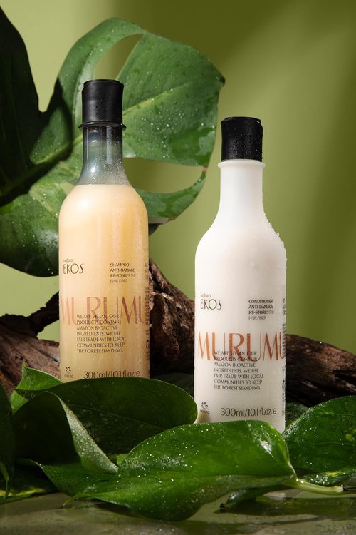 Natura Murumuru Hair Care Bundle - Anti-Damage Shampoo & Restoring Conditioner | 10.1 fl oz - Vegan Moisturizing Repair for Dry, Damaged Hair