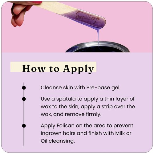 Depileve Strip Wax for Hair Removal - Lavender Rosin Wax for Sensitive Skin - Full-Body - Ideal for Delicate Areas - Moisturizing Strip - for Salon and At-Home Use - 14 oz