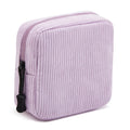 ZOEMTIU Small Makeup Bag for Purse,Mini Cosmetics Bag cute Zipper corduroy Cosmetic Pouch Storage Pouch Travel Toiletry Organizer for Women Girls(Purple)