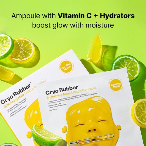 Dr.Jart+ Cryo Rubber Mask Collection - 4 Hydrating & Brightening Korean Face Masks | Skin Care Kit with Hyaluronic Acid & Niacinamide