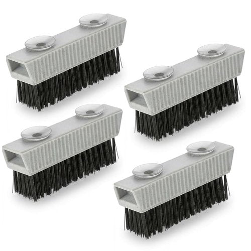 Grip Clean Nail Brush for Cleaning Fingernails – Heavy Duty Nail Brush with Extra Stiff Bristles - Fingernail Brush & Nail Scrubber Brush with Suction Cup Backing for Men & Women - 4 Pack