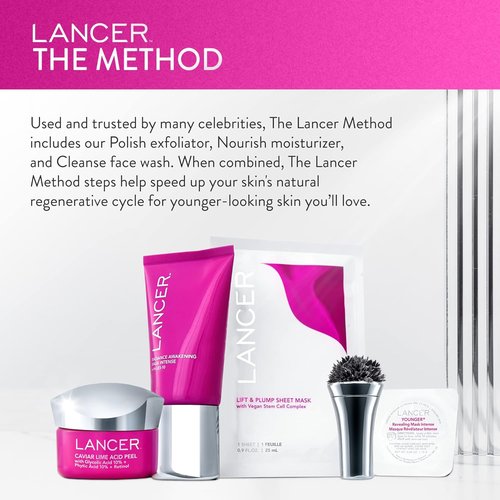 Lancer Skincare Caviar Lime Acid Peel - Brightening Retinol Facial Peel with Glycolic Acid, 1.7 Fl Oz