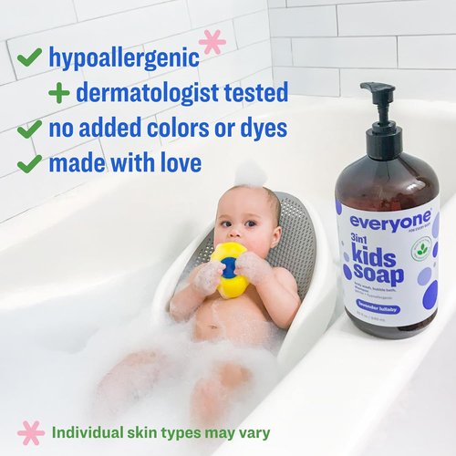 Everyone 3-in-1 Kids Soap - Lavender Lullaby Body Wash, Bubble Bath & Shampoo | 32 Ounce (Pack of 2)