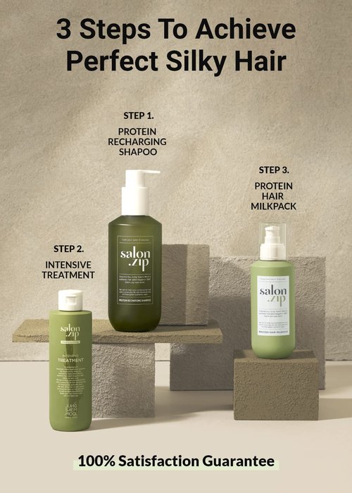 JUNG SAEM MOOL OFFICIAL Salon.ZIP Protein Hair Treatment Pack - 6.8 fl oz (200 ml) | Korean Beauty | Hair Essence Cream for Damaged Hair