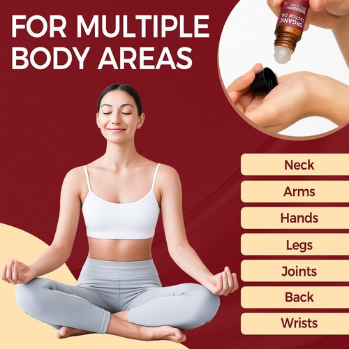 Tiepetly Castor Oil Roll on, Castor Oil Organic, 100% Pure & Cold-Pressed, Hexane Free, Moisturize Skin, Glass Bottle for Hands, joints, Waist Belly Body Skin