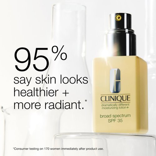 Clinique Dramatically Different Moisturizing Lotion+ SPF 35 | Face Moisturizer For Dry to Dry Combination Skin Types | Hydrating + Sun Protection, 2.5 Fl Oz