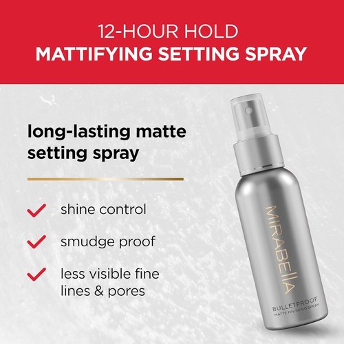 Mirabella Bulletproof Matte Setting Spray - Long-Lasting Makeup Finisher for All Skin Types