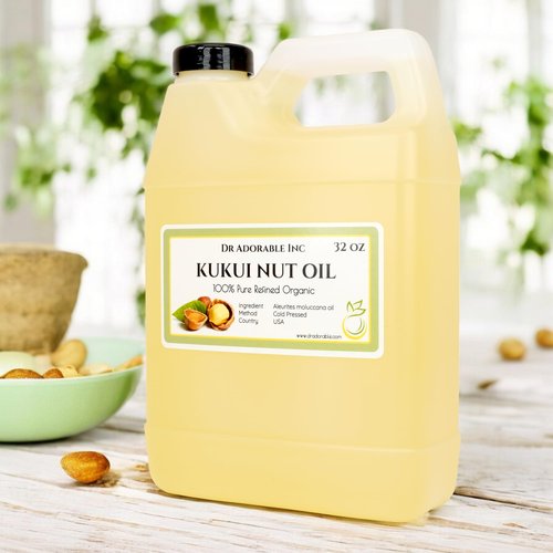 Dr Adorable - 32 oz - Kukui Nut Oil - 100% Pure Natural Organic Cold Pressed