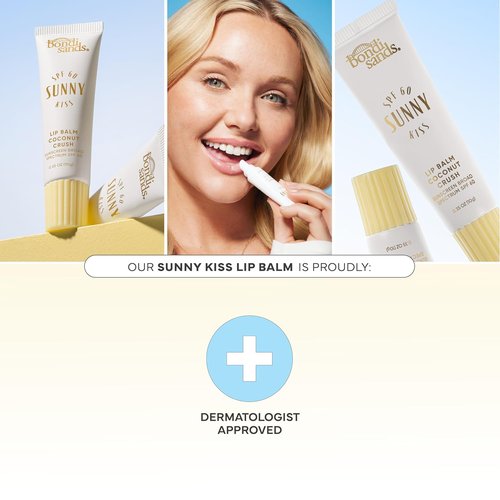 Bondi Sands Sunny Kiss SPF 60 Coconut Crush Lip Balm - Nourishing Hydration & Glossy Finish, 0.3 Oz