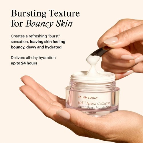 SkinMedica HA⁵ Hydra Collagen Water Burst Face Moisturizer - Vegan Collagen Plumping Cream for 24-Hour Hydration (1.7 Fl Oz)