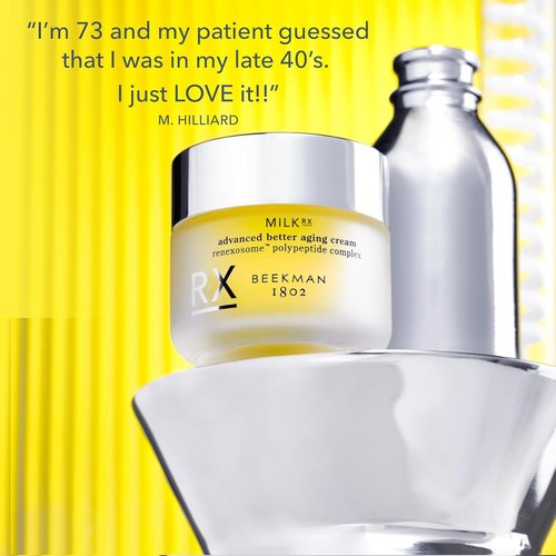 Beekman 1802 Milk RX Advanced Collagen Moisturizer - 4X Retinol Alternative with Goat Milk Exosomes, 0.51 fl oz