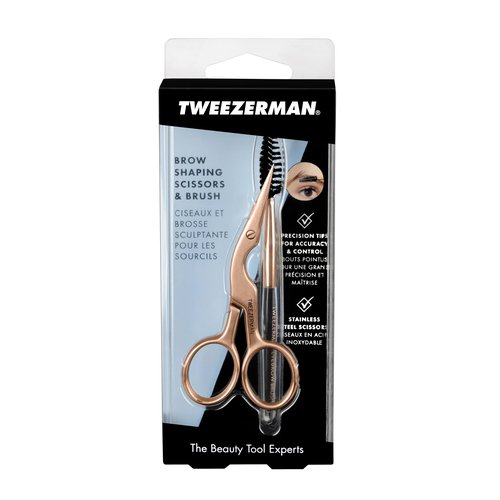 Tweezerman Rose Gold Eyebrow Scissor and Eyebrow Brush