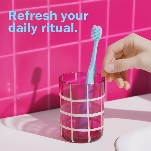 Max Extra Soft Toothbrush - Gentle Bristles for Sensitive Gums | Ergonomic Grip, BPA Free, 4 Pack - Sky Blue