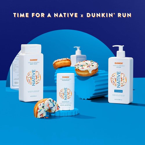 Native Deodorant - Limited Dunkin Donuts Edition | Aluminum-Free, Probiotics & Coconut Oil | Vanilla Sprinkle 2.65oz