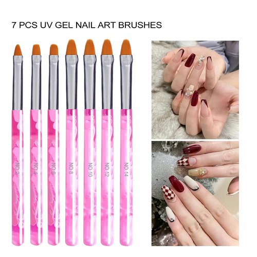 Professional Nail Art Brush Dotting Tools Kit (28pcs Pink)