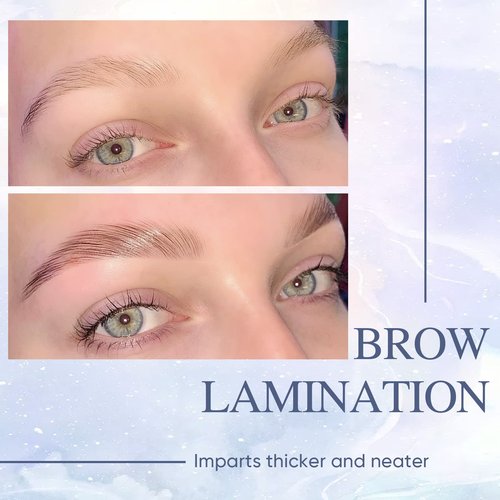 PERMANIA Brow Lamination Kit - Lash Lift & Eyebrow Color, Make Eyelash Perm Voluminous & Curl - Salon & Home Use - Lasts Up to 6 Weeks