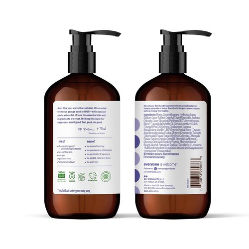 Everyone Liquid Hand Soap - Lavender & Coconut | Plant-Based Cleanser, 12.75 Ounce (Pack of 3)