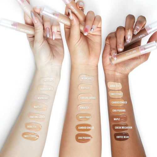 Kaja Liquid Concealer - Buildable, Lightweight Coverage | Color-Correcting, 07 Sweet Toast, 0.21 Oz