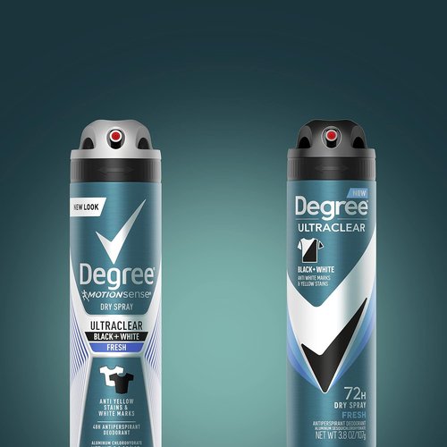 Degree Men Antiperspirant Spray - Black + White | Instant Stain Protection, 3 Count, 3.8 oz
