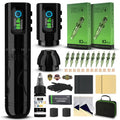 INKin Tattoo Gun Kit for Beginners Complete Set, InkFlexo Wireless Tattoo Machine with 6 Adjustable Stroke and 2Pcs 1600mAh Batteries, Tattoo Kit with Revo Tattoo Needles and Ink for Professional Use