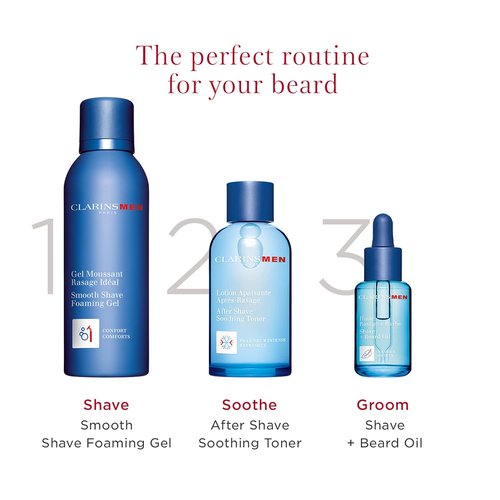 CLARINS Men Smooth Shave Foaming Gel - Moisturizing Formula Soothes Skin & Conditions Beard | 5 Ounces