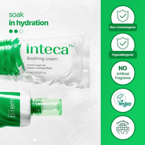 P:REM INTECA™ Soothing Cream - 2.9x Faster Relief for Acne-Prone Skin | Vegan Moisturizer, 2.70 fl. oz.