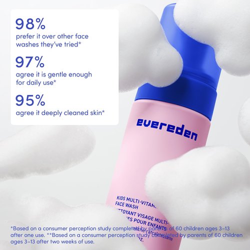 Evereden Kids Multi-Vitamin Hydrating Face Mist, Face Wash, & Kids Face Cream Set: Clean, Vegan, and Multivitamin-Rich Kids Skin Care Set for 6 & up - Moisturize, Nourish, Protect, & Refresh