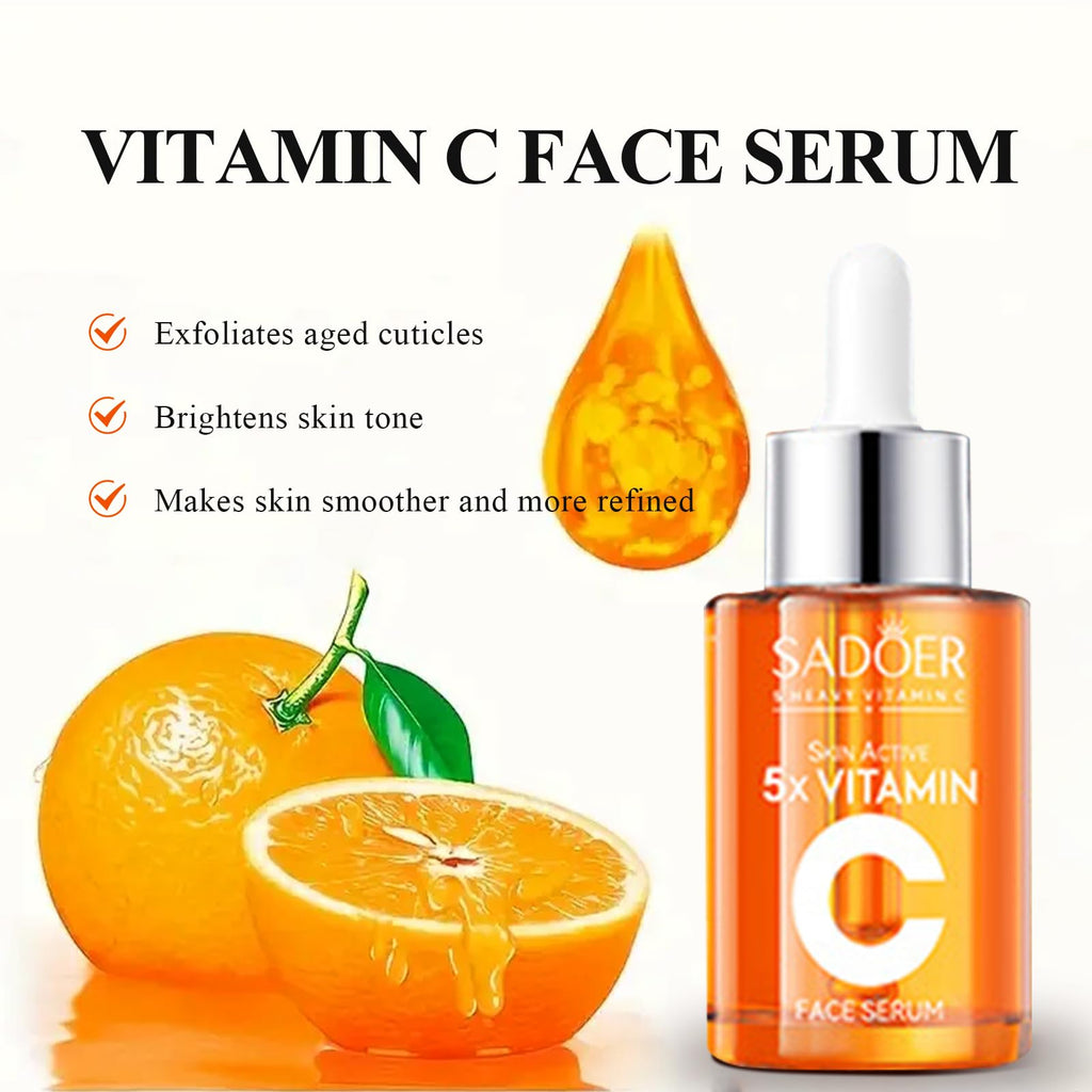 Vitamin C Skincare Set for Women & Teens - 6Pcs Travel Skincare Kit with Cleanser, Toner, Serum, Eye Cream, Face Cream & Lotion - Hydrating, Teen Skin Care & Women's Facial Gift Set