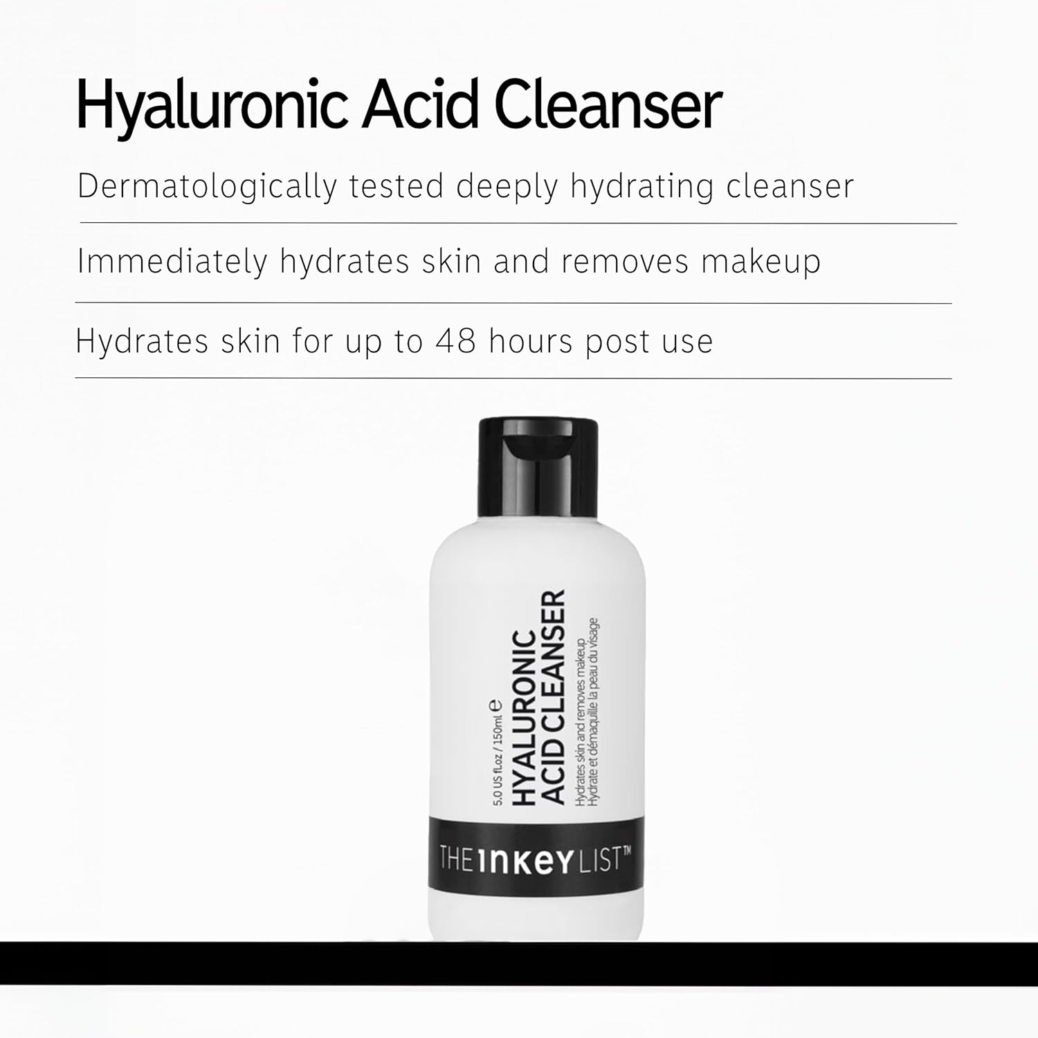 The INKEY List Hyaluronic Acid Cleanser - Daily Hydrating Face Cleanser for All Skin Types | 5 fl oz