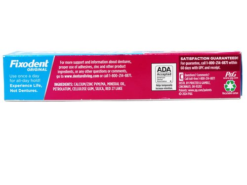 Fixodent Original Denture Adhesive Cream-2.4 oz, 4 pk