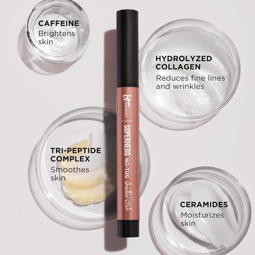 IT Cosmetics Superhero Eyeshadow Stick - Waterproof, Longwear Cream for Sensitive Eyes | 0.05 oz